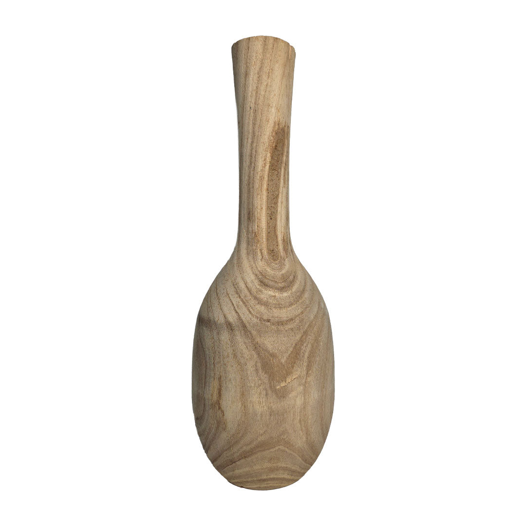 Jarrón de Madera Cuello Alto