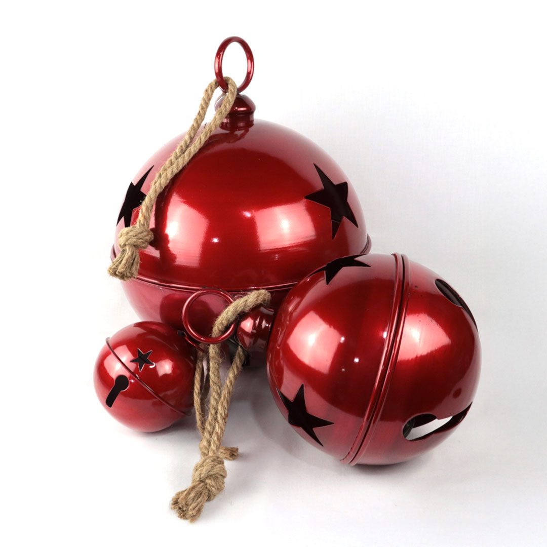 Cascabel de metal rojo