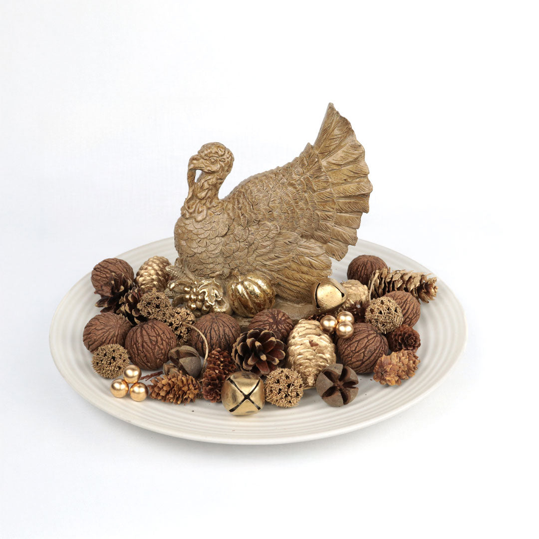 Pavo de resina con calabaza