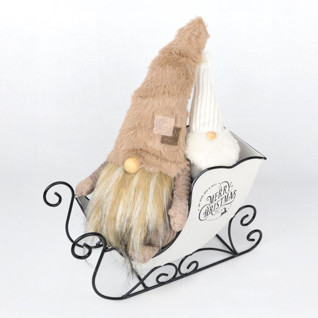 Gnomo beige con café 30cm