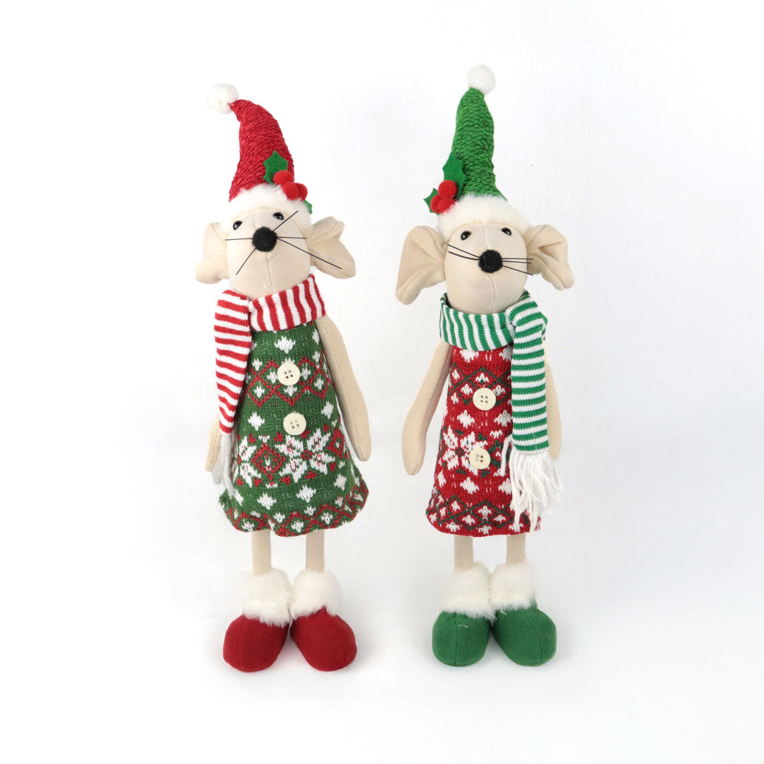Raton navideño de peluche grande