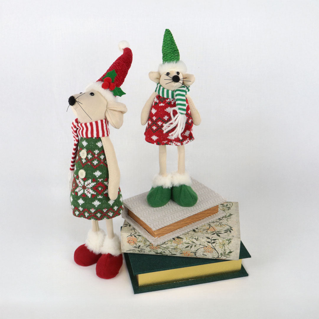 Raton navideño de peluche chico
