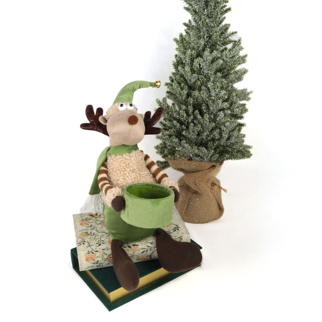 Arbol de pino cipres nevado 60 cm