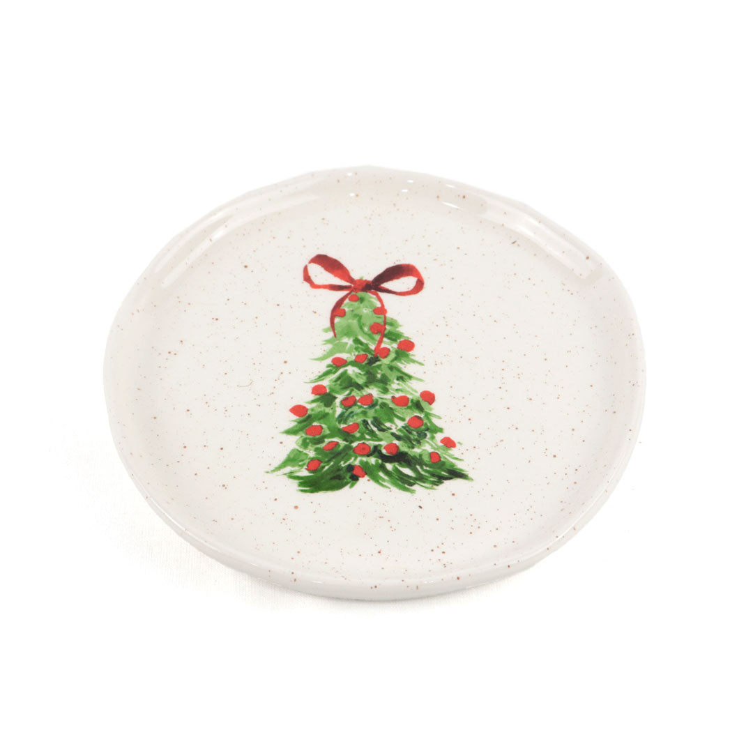 Plato ceramica navideño
