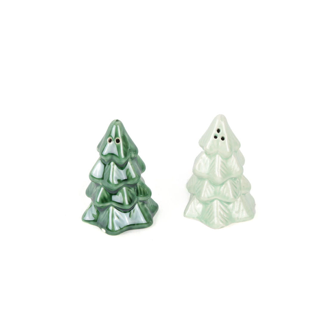 Juego de salero y pimentero árbol navidad