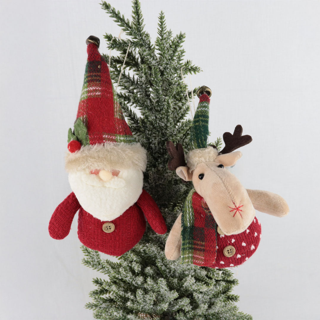 Arbol de pino cipres nevado 60 cm