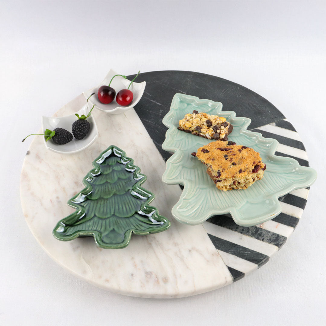 Plato árbol navideño