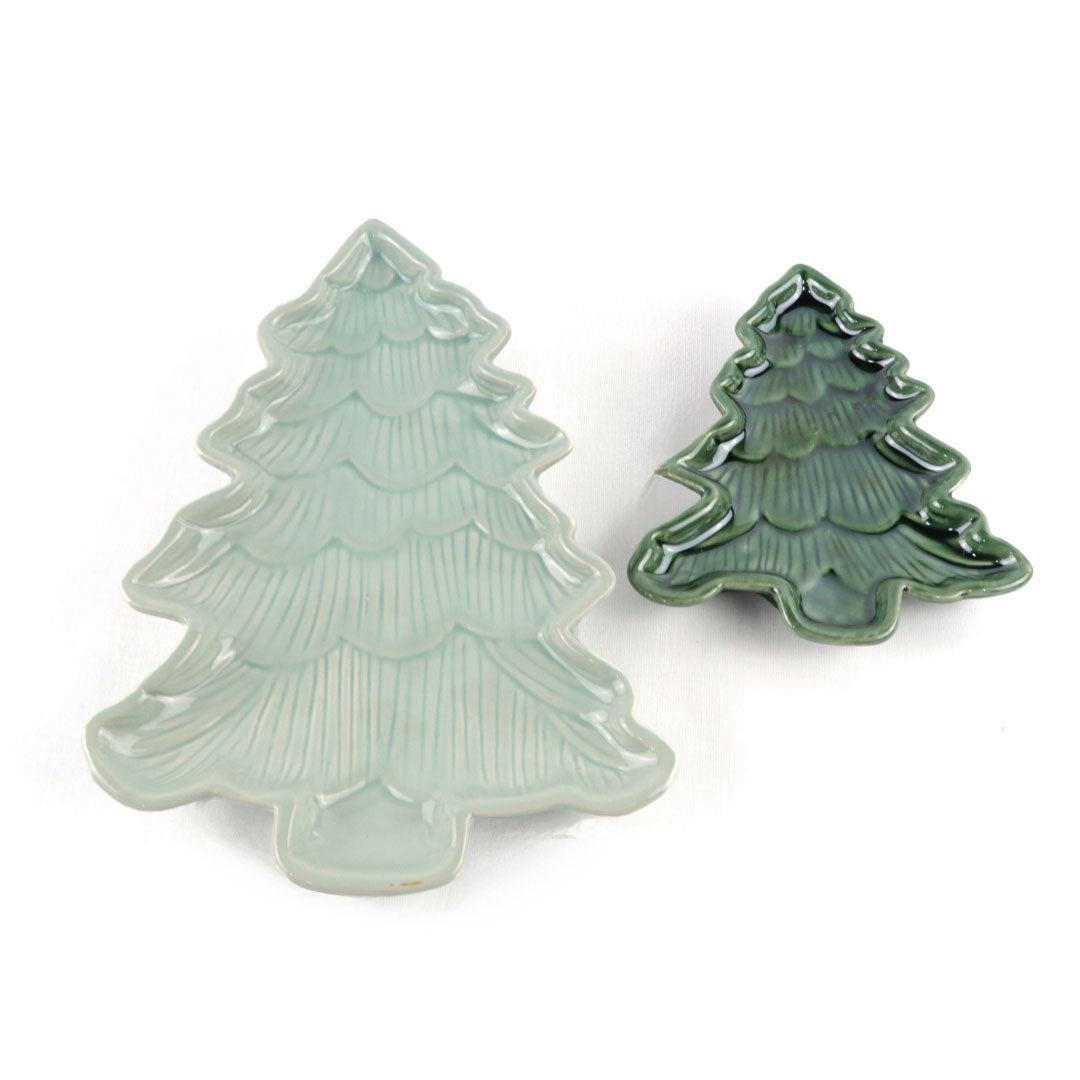 Plato árbol navideño
