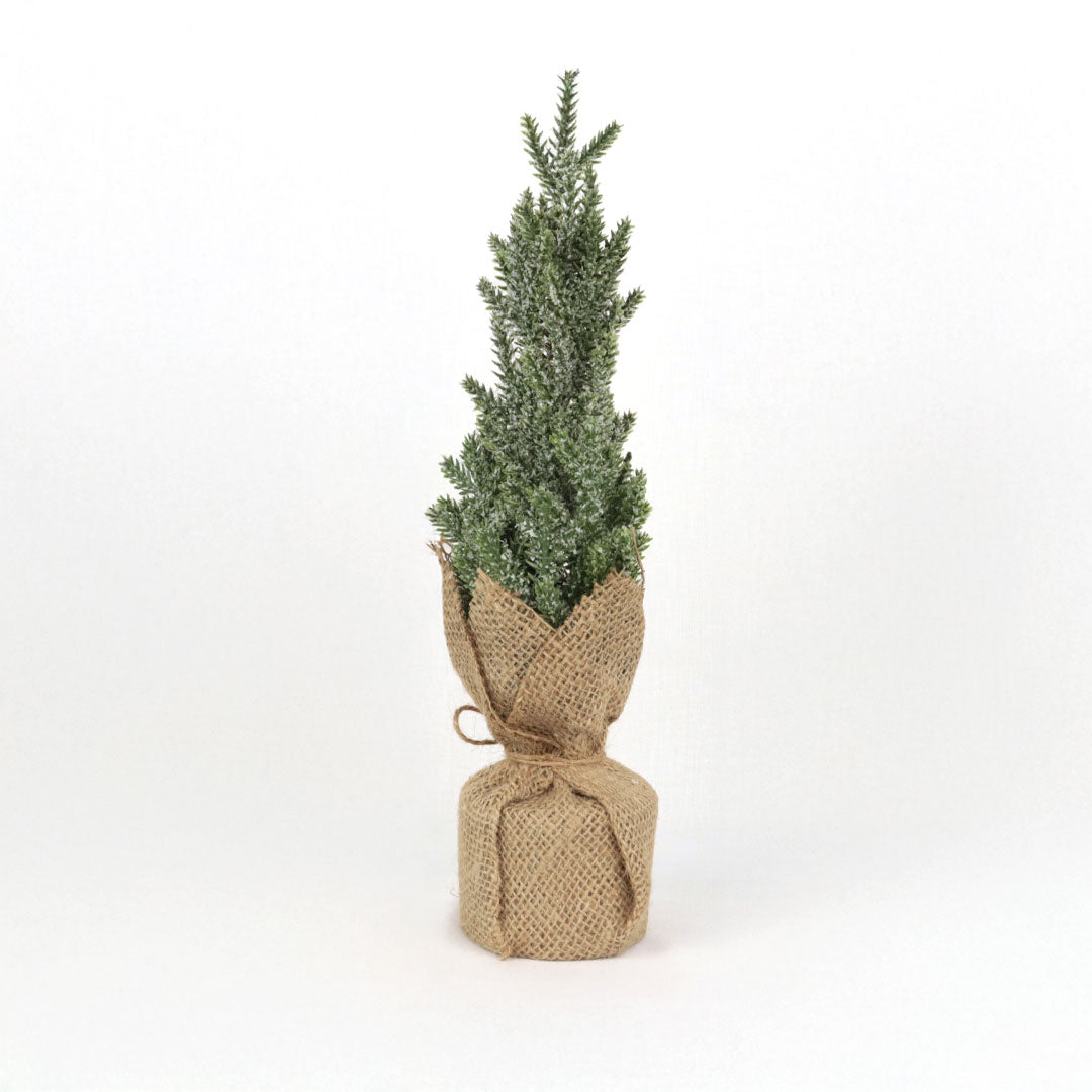 Arbol de pino cipres nevado 40 cm