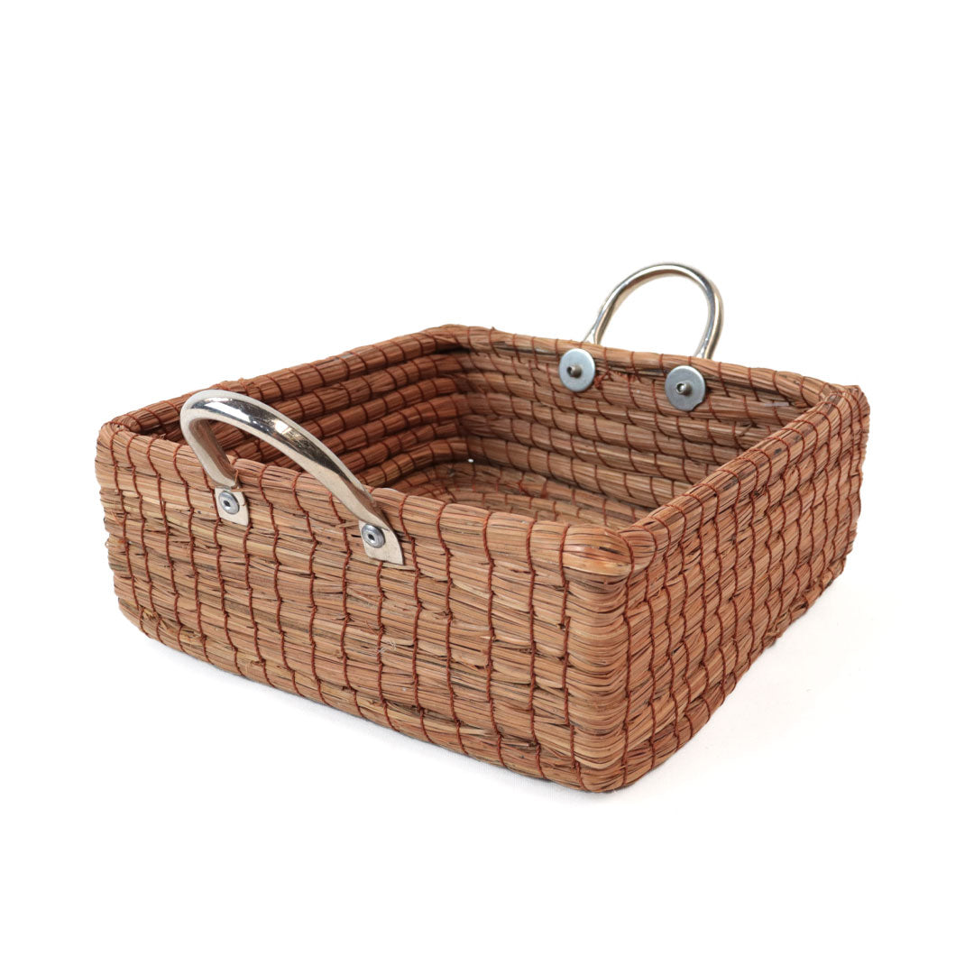 Charola Cuadrada de Ocoxal Asas de Metal