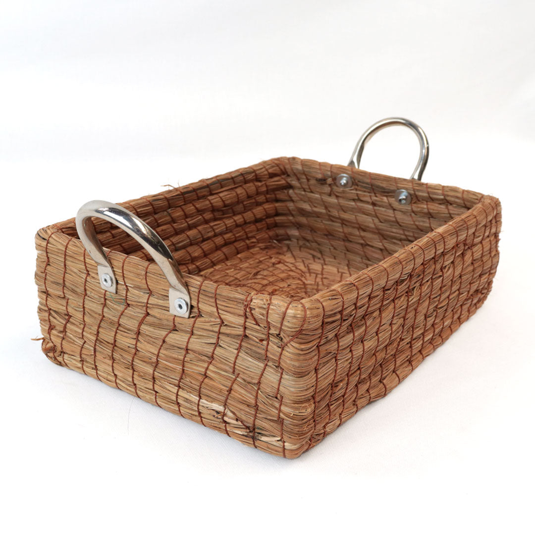 Charola Rectangular de Ocoxal Asas de Metal