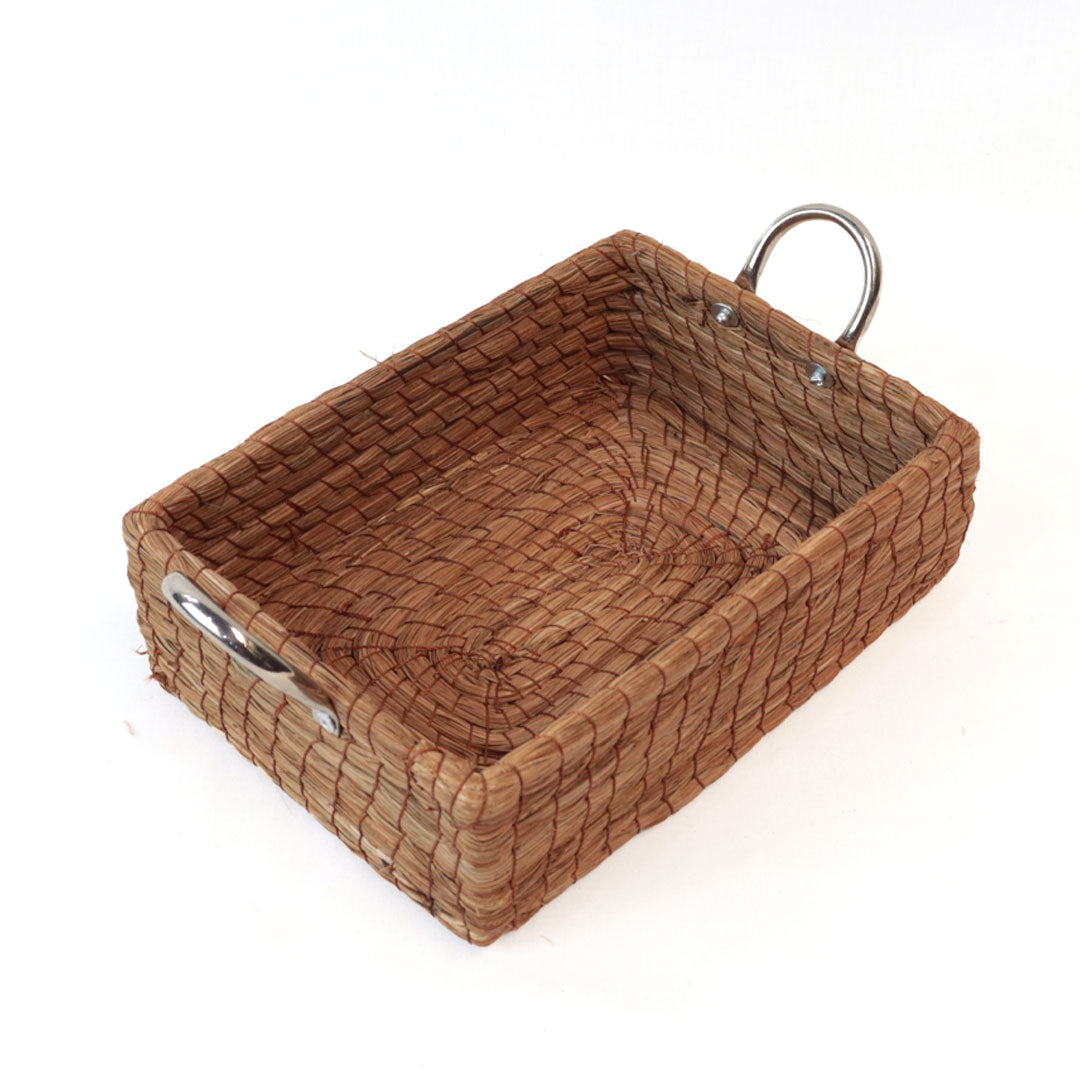 Charola Rectangular de Ocoxal Asas de Metal