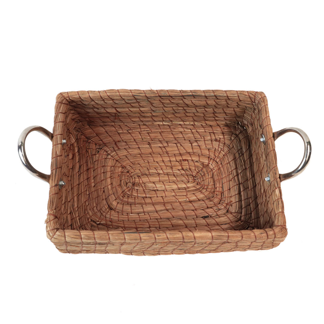 Charola Rectangular de Ocoxal Asas de Metal