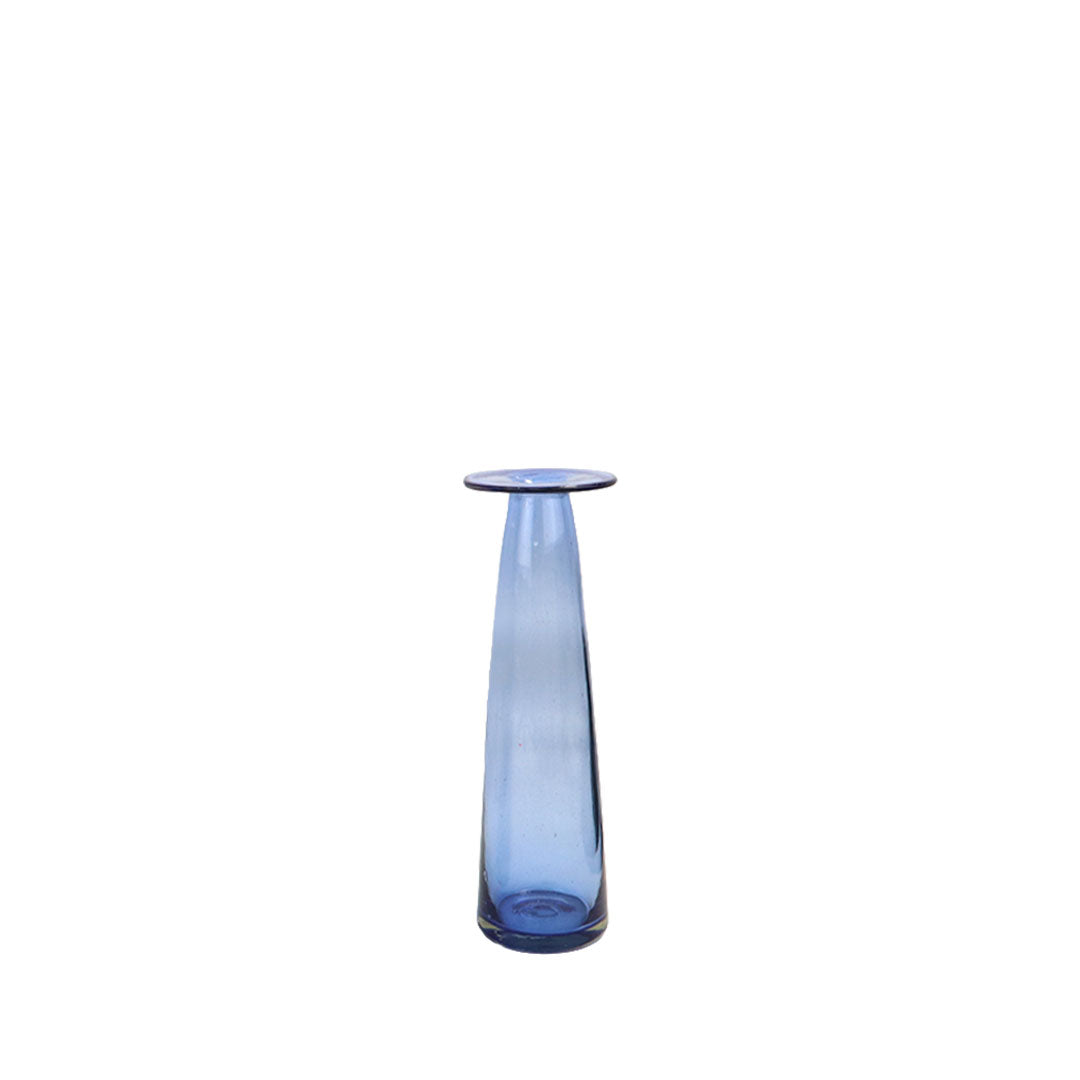 Florero Pirámide Azul