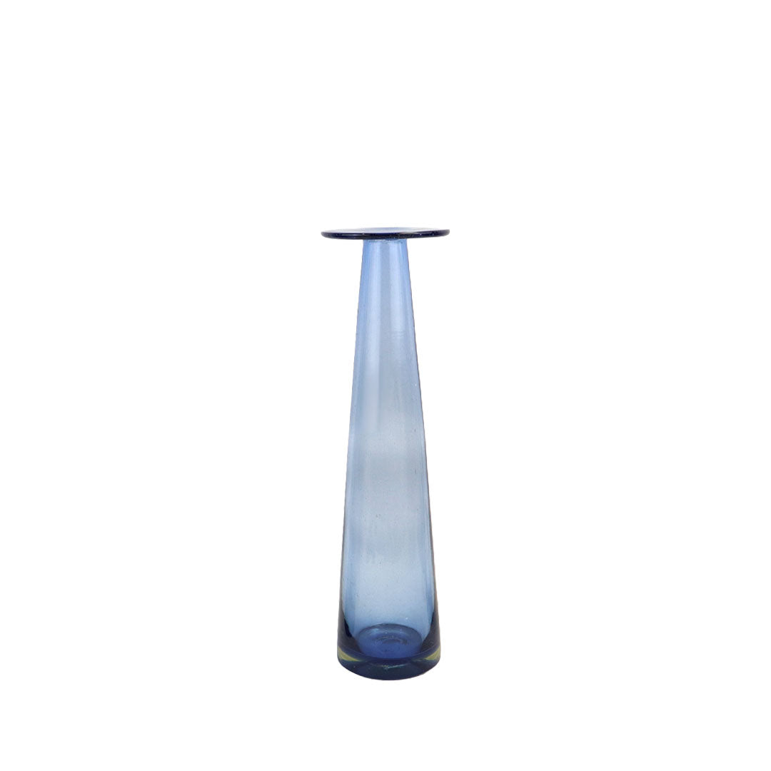 Florero Pirámide Azul