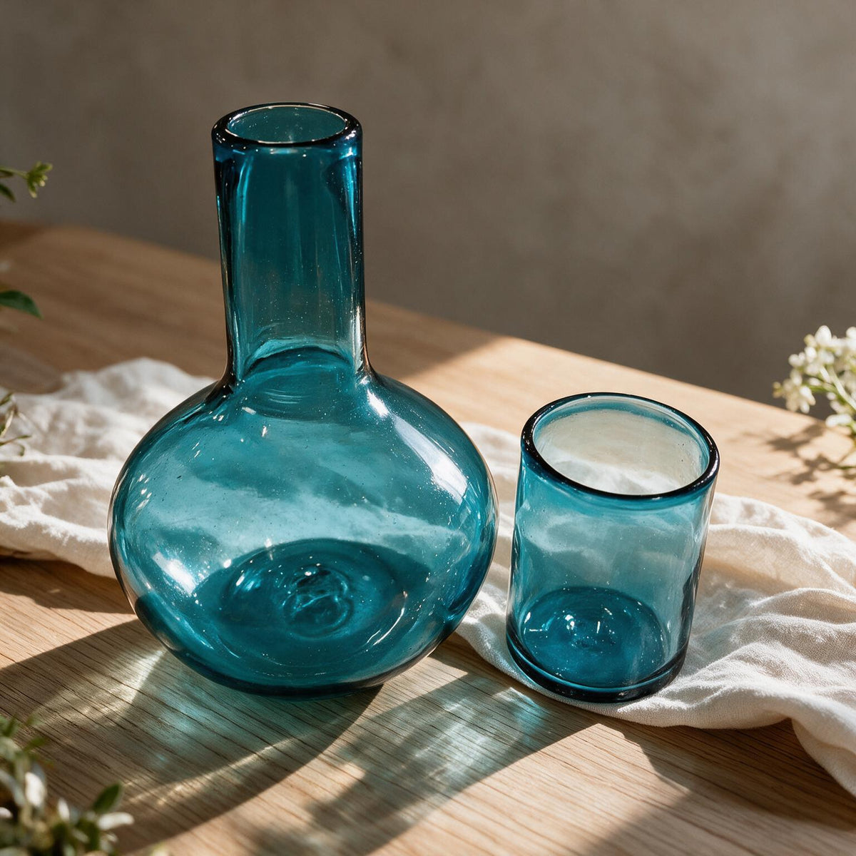 Jarra de Noche con Vaso Azul Sky