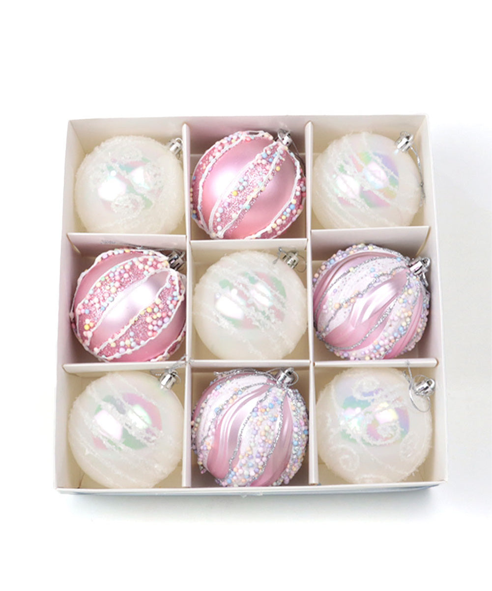 Caja de 9 esferas pastel