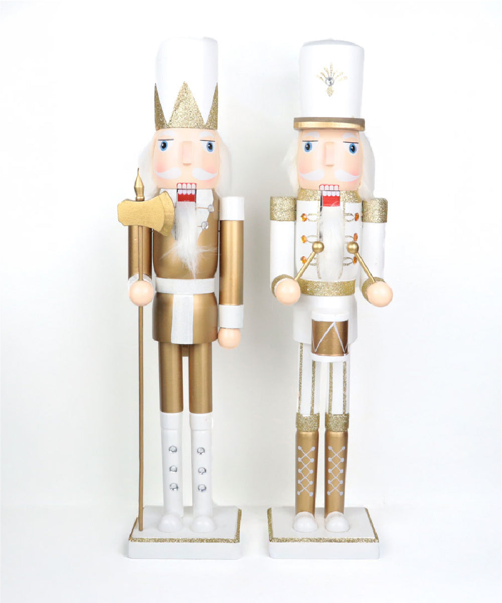 Cascanueces 60 cm oro y blanco
