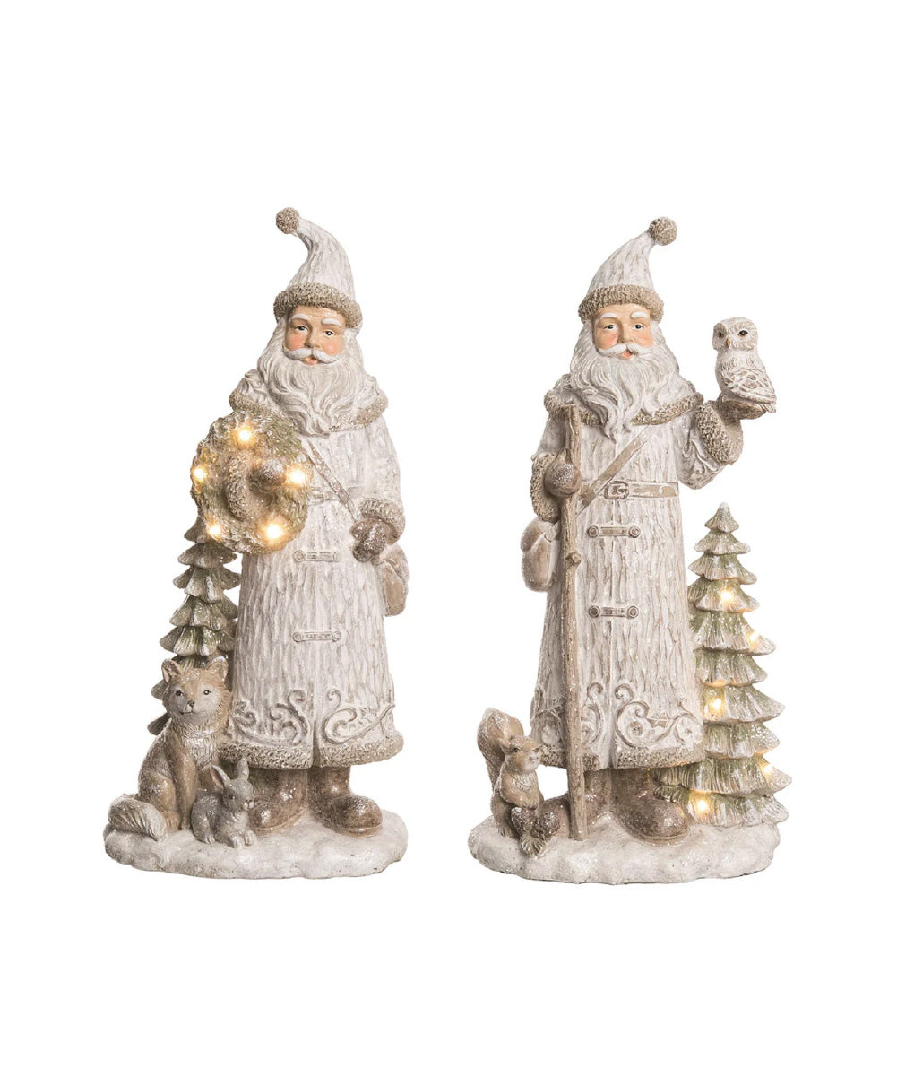Santa vintage iluminado