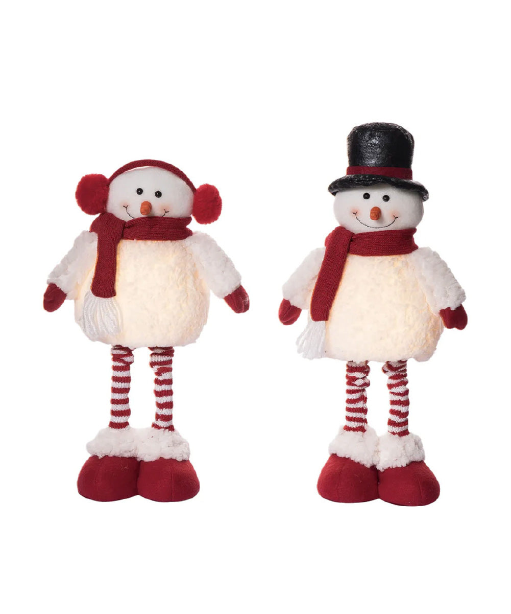 Muñeco de nieve con luz 48 cm