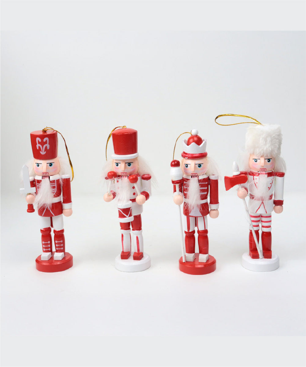 Set de 4 Cascanueces colgantes Rojos