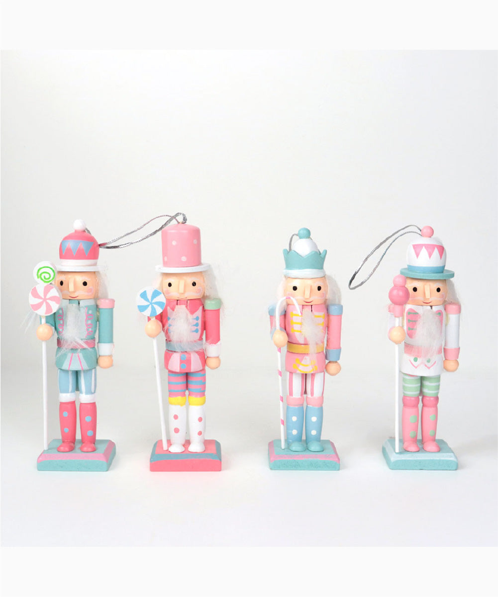 Set de 4 Cascanueces colgantes Pastel