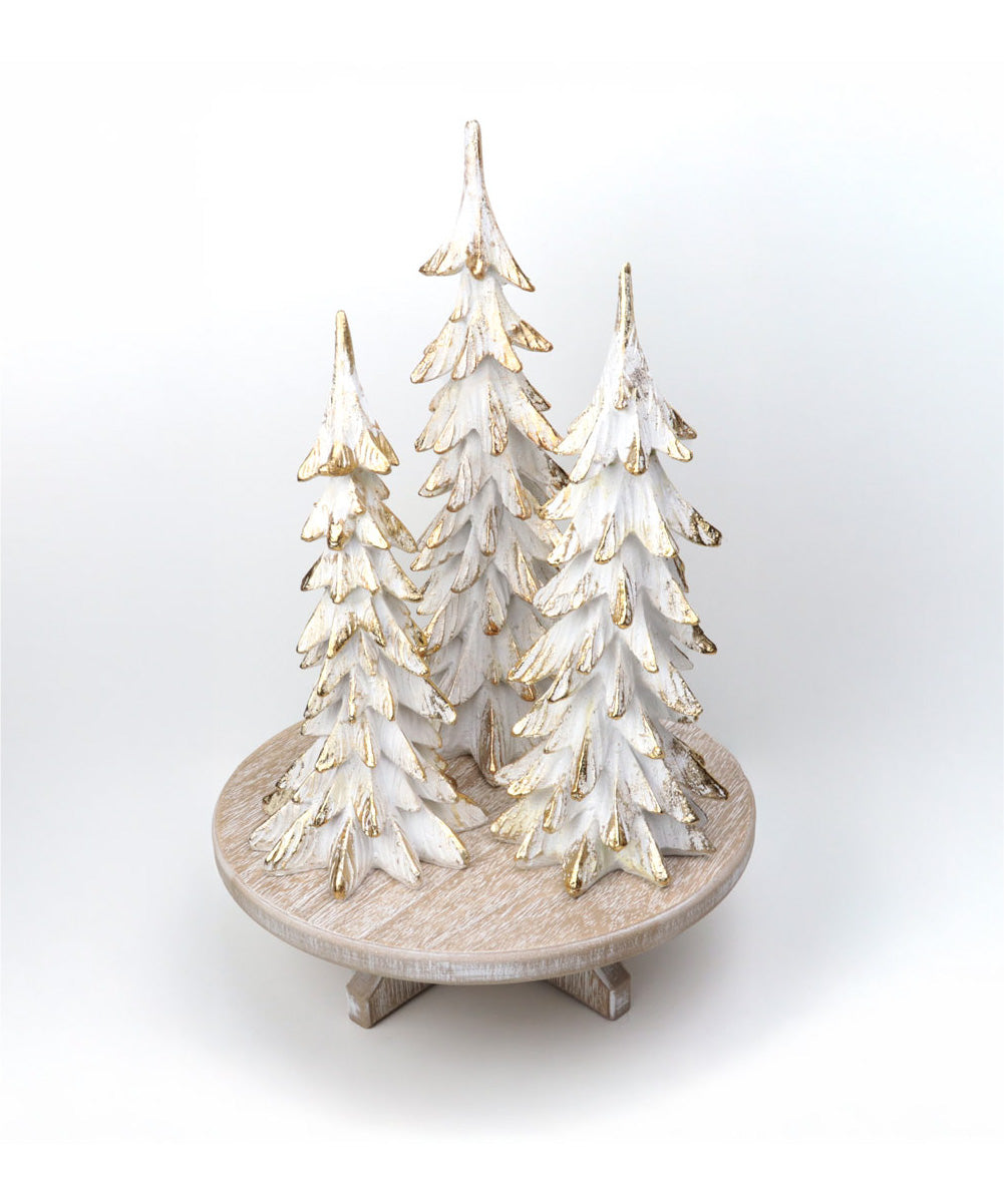Árbol elegante blanco con dorado