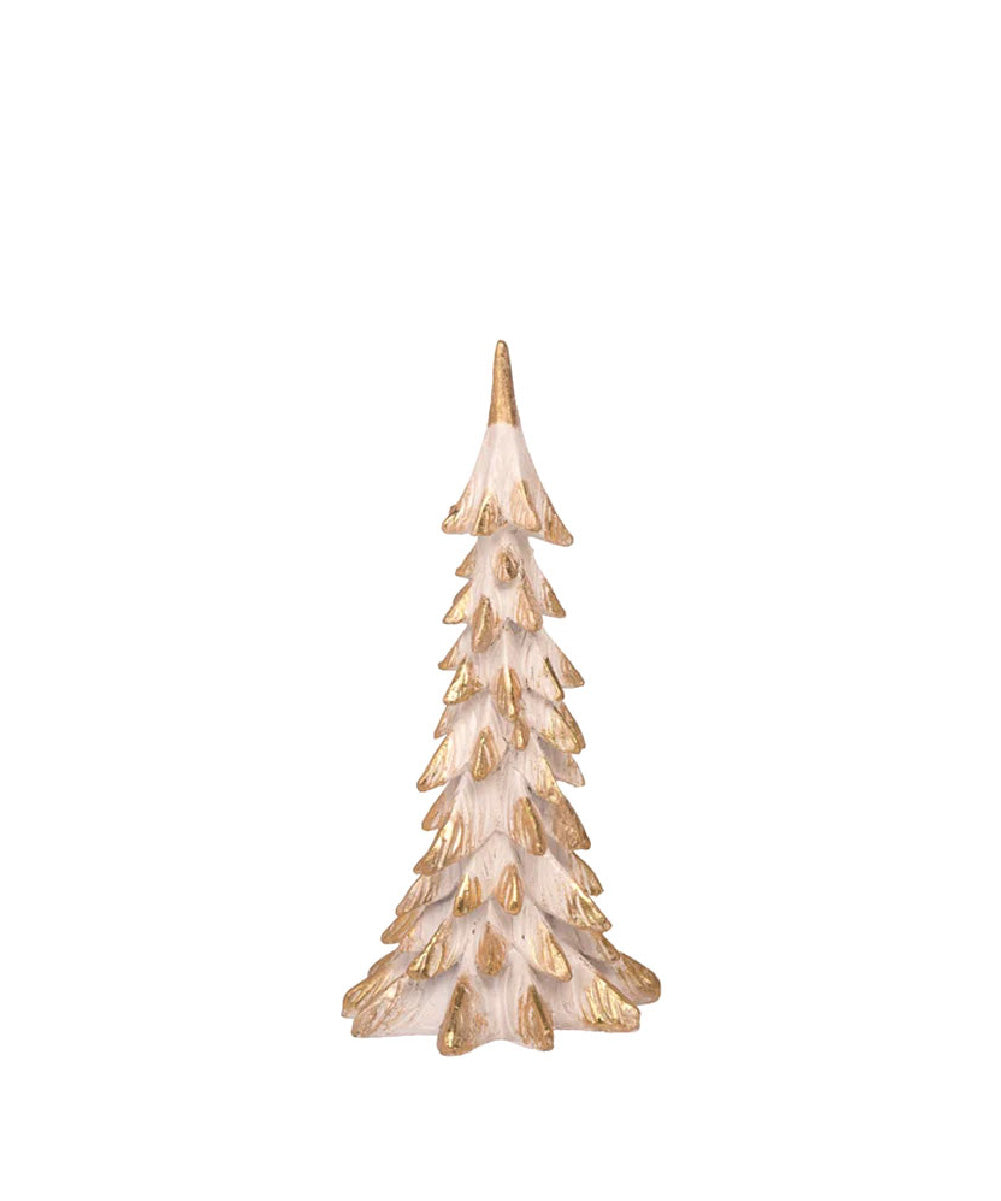 Árbol elegante blanco con dorado