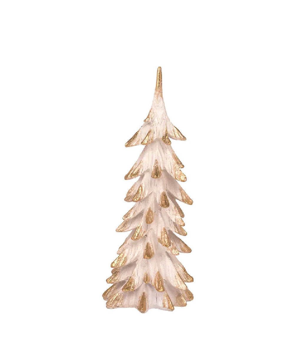 Árbol elegante blanco con dorado