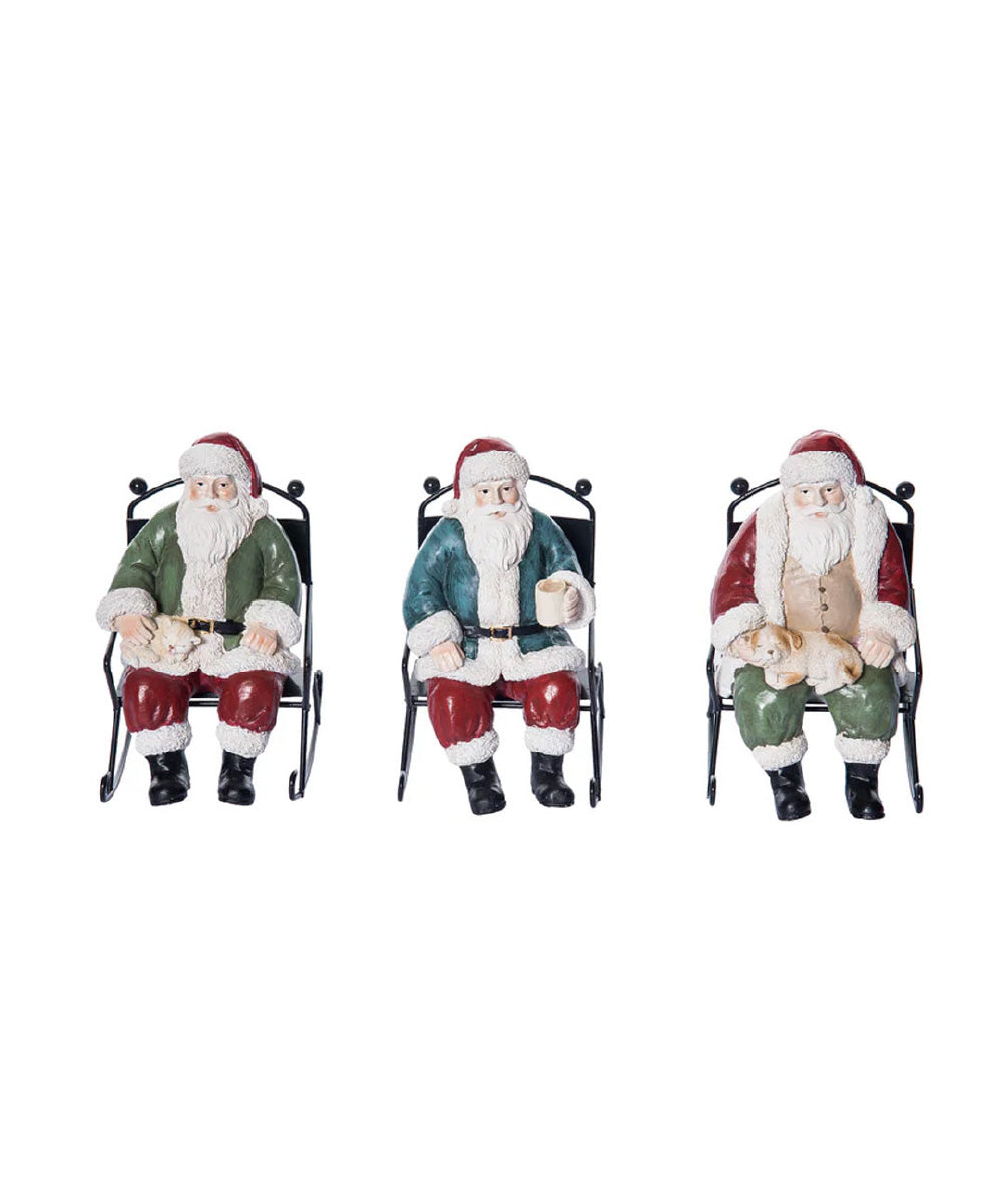Santa Claus en mecedora