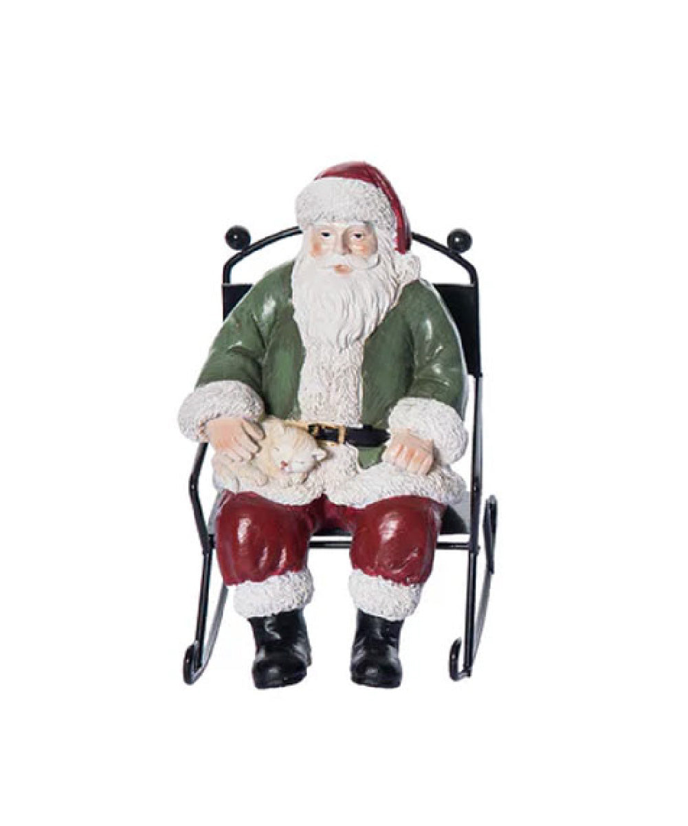 Santa Claus en mecedora