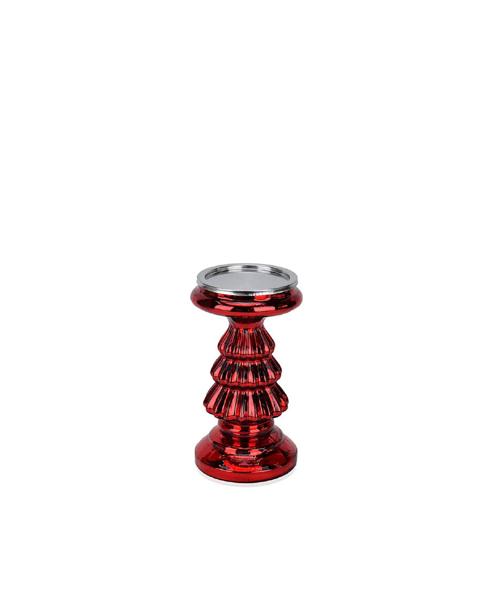 Porta Vela rojo estilo Árbol