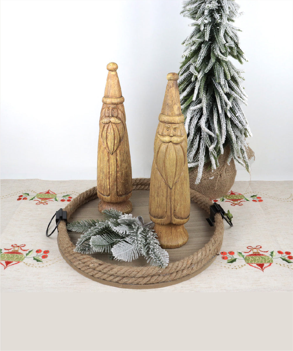Santa Claus estilo madera