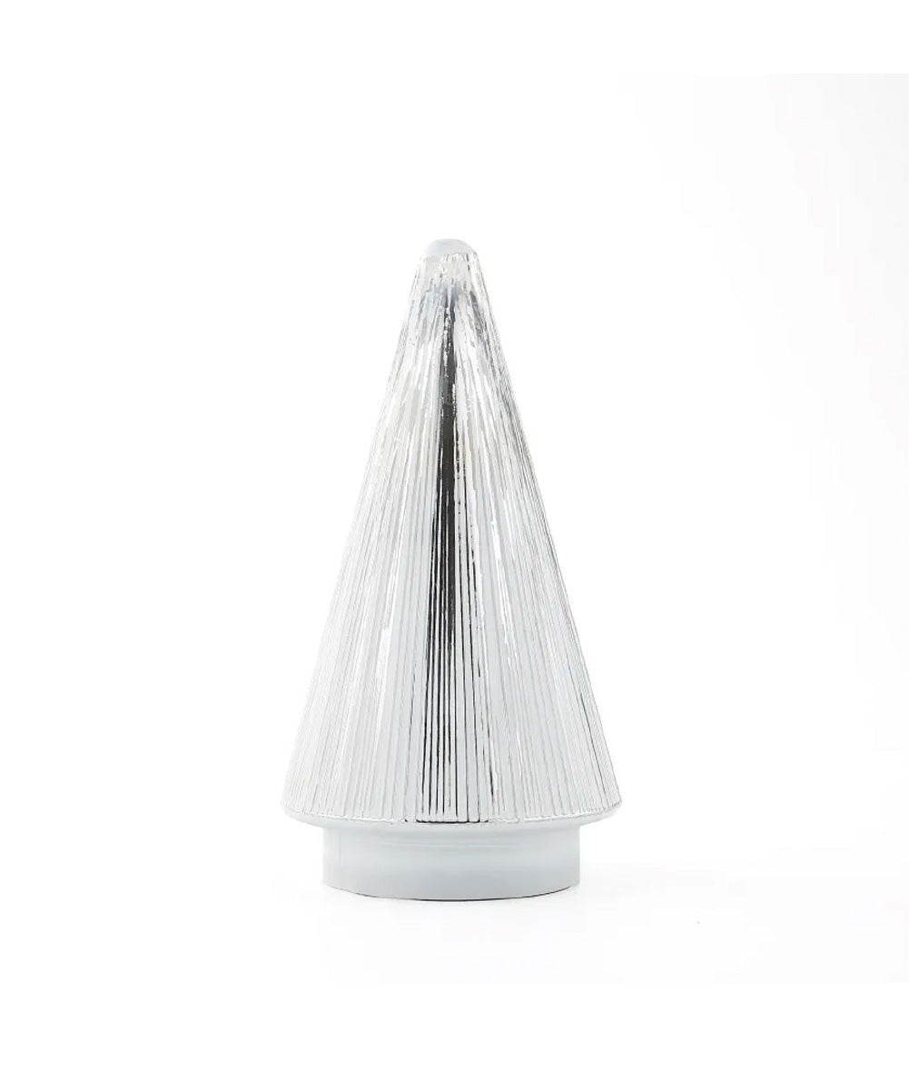 Árbol de Navidad plata con blanco