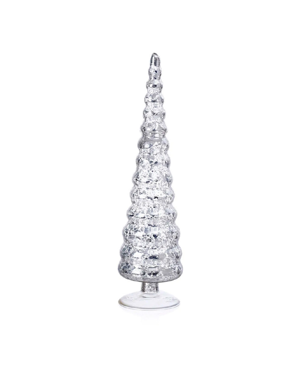 Árbol de Navidad de cristal platinado
