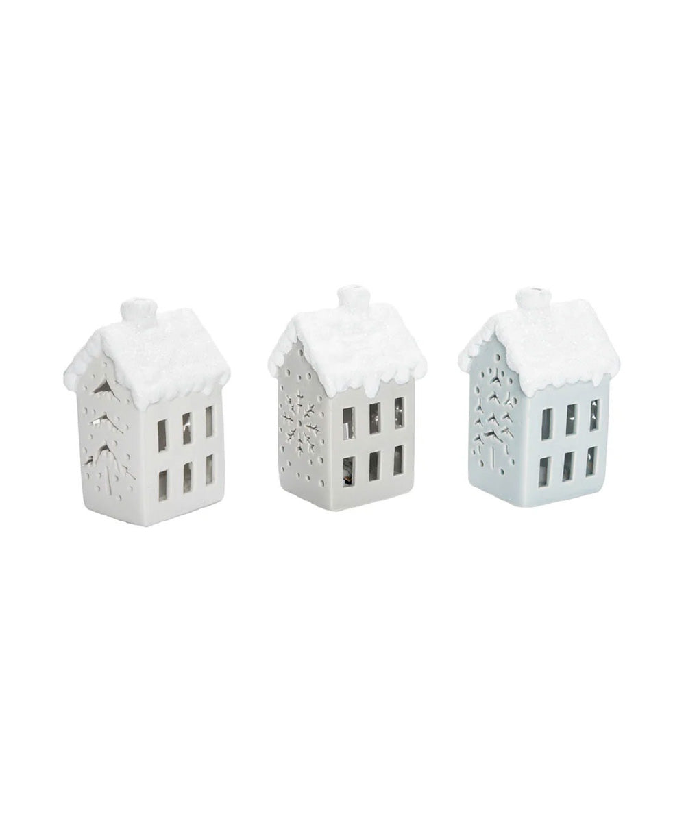 Mini casita cerámica con luz