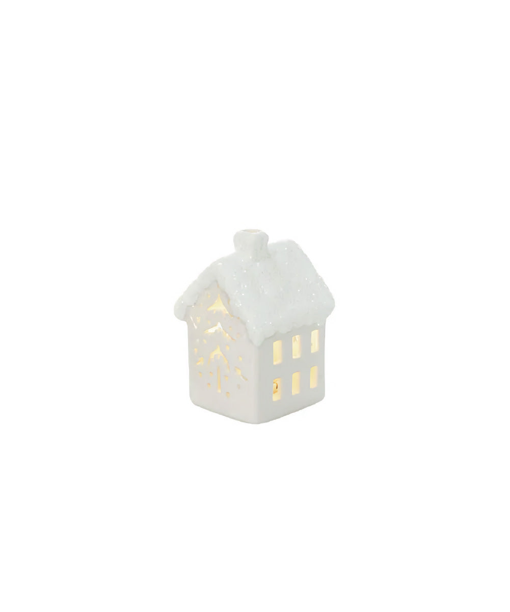 Mini casita cerámica con luz