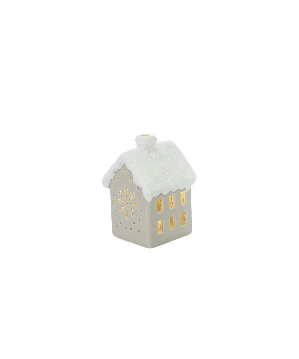 Mini casita cerámica con luz