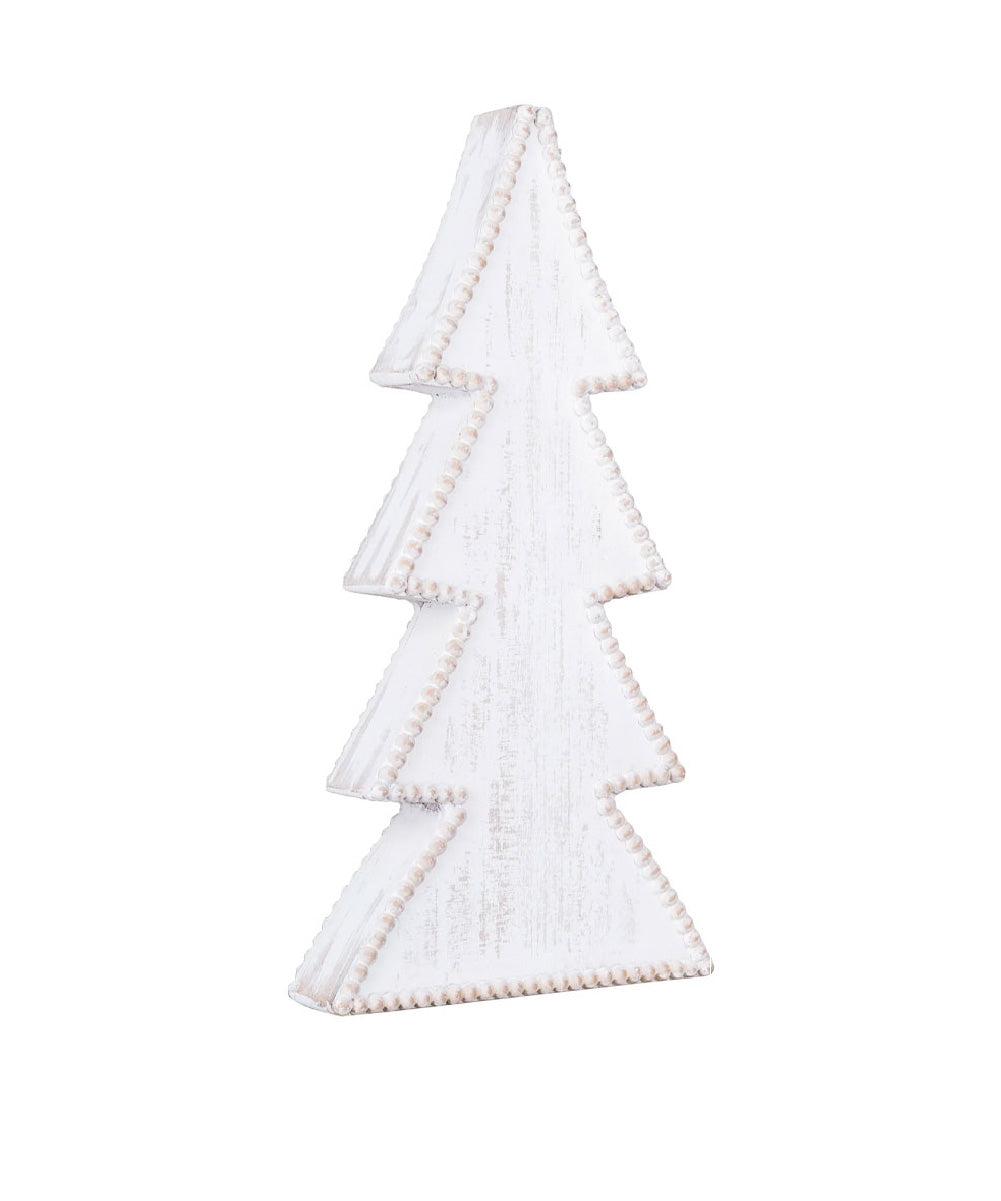 Árbol de madera vintage blanco
