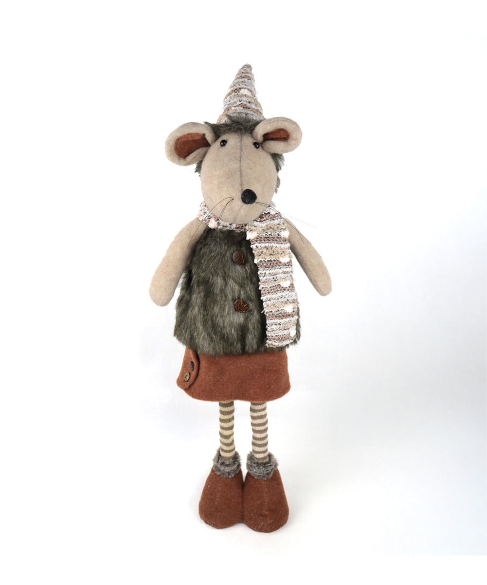 Ratón de peluche navideño