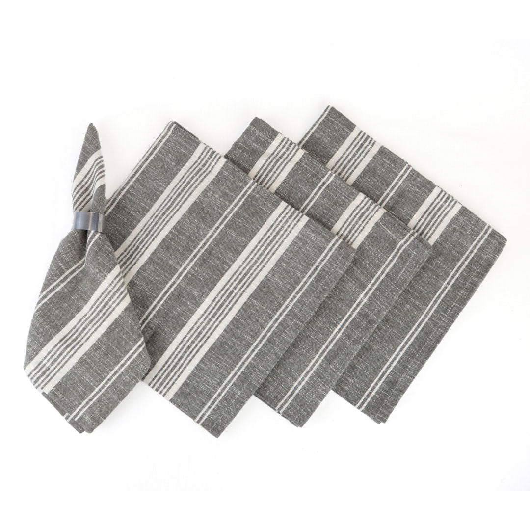 Servilleta Gris con Rayas