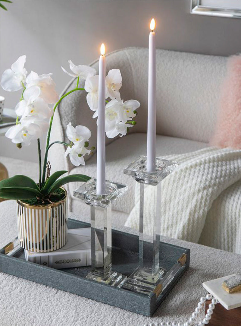 Set de 2 velas blancas