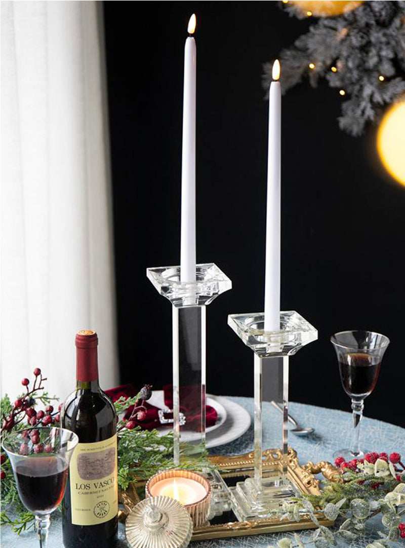 Set de 2 velas blancas