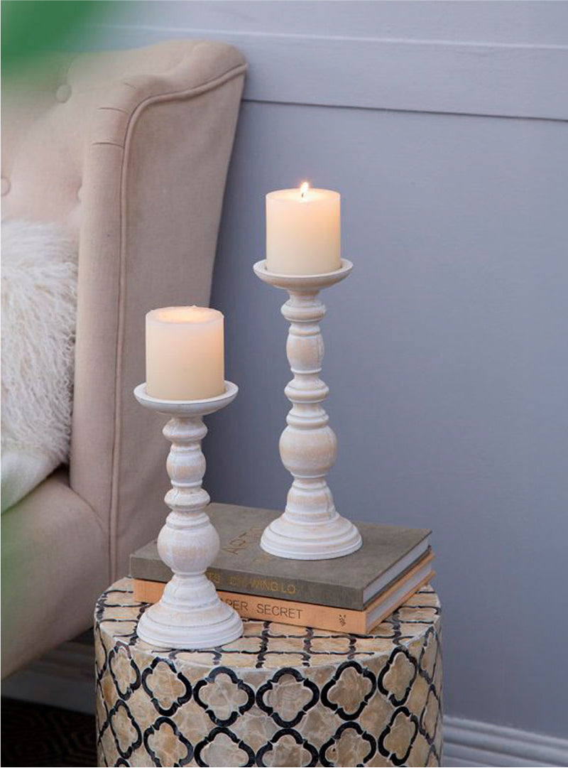 Candelabro de madera - Set de 3 piezas