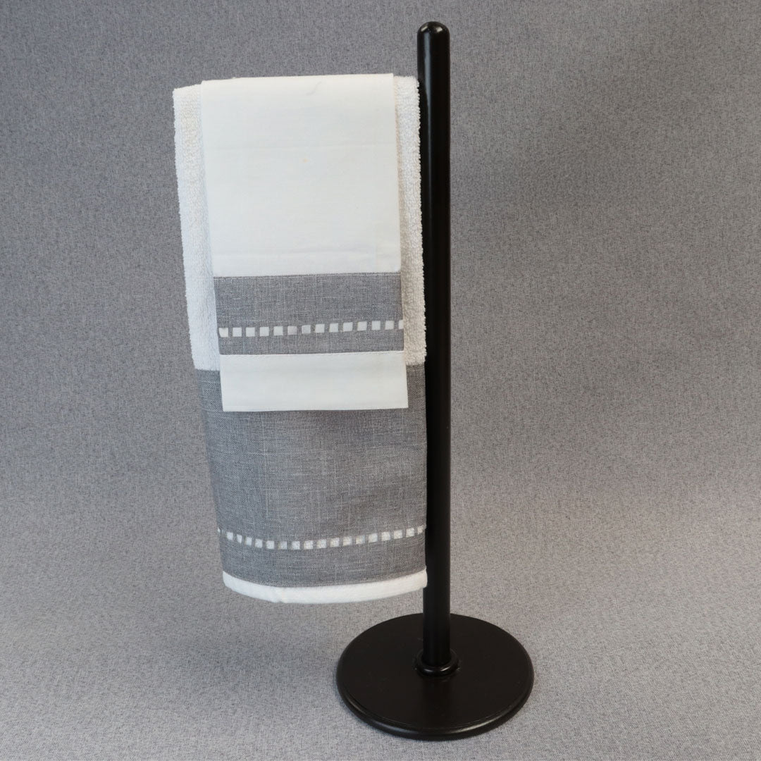 Toalla Decorativa Gris Laser