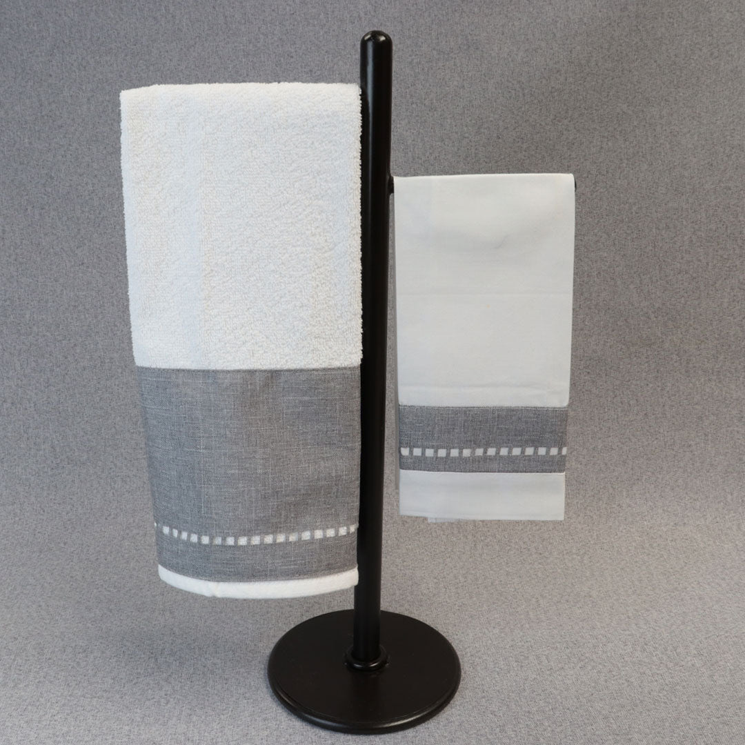 Toalla Decorativa Gris Laser