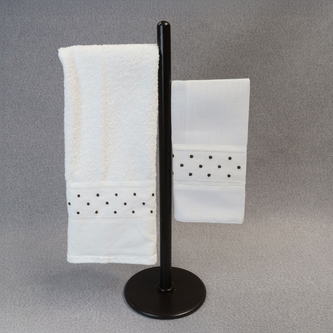 Toalla Decorativa Puntitos Negros